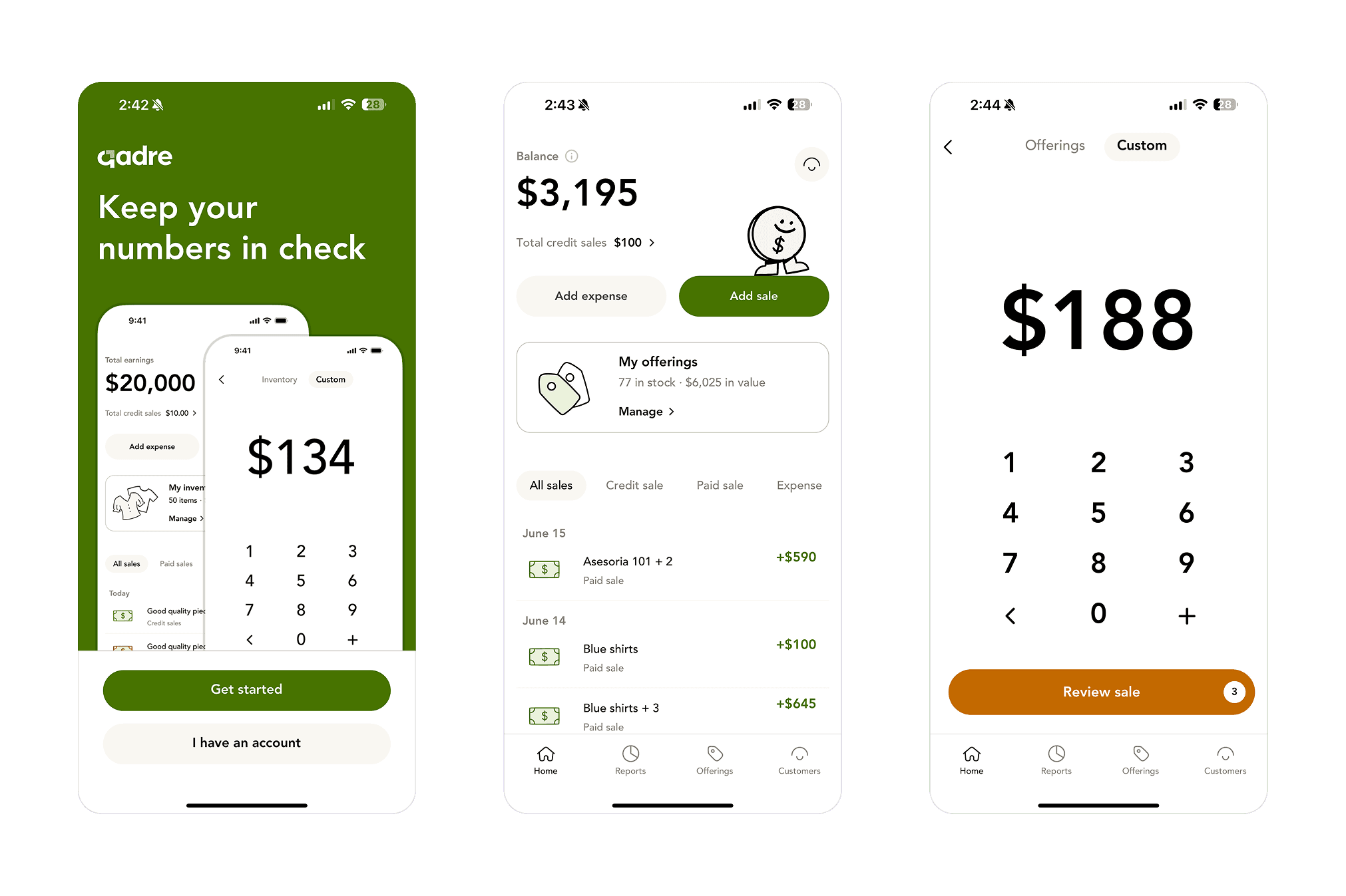 Qadre app screen 1